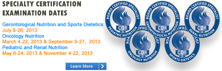Specialty Certification Examination Dates